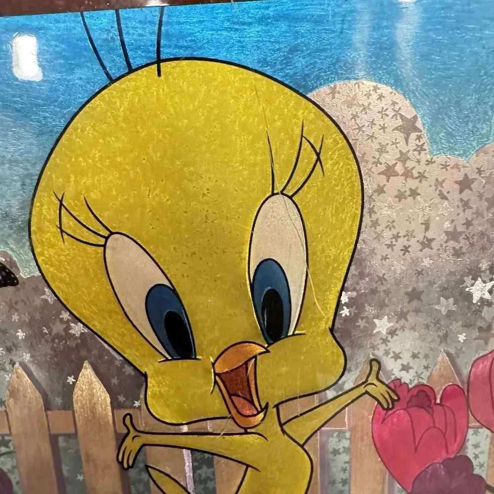 1996‎ Looney Toons Tweety Bird Changing Colors When Moved Vintage Laminated Pic